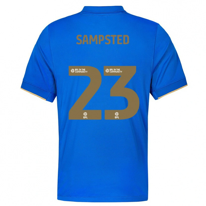 Danxen Kvinder Alfons Sampsted #23 Blå Guld Hjemmebane Spillertrøjer 2025/26 Trøje T-Shirt