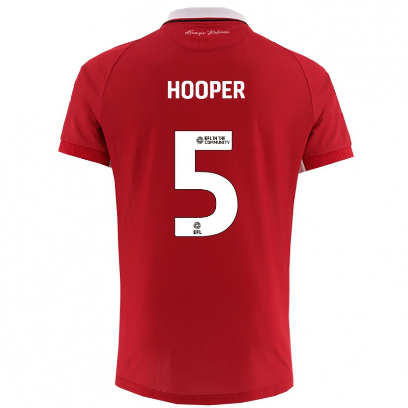 Danxen Kvinder Jack Hooper #5 Rød Hvid Hjemmebane Spillertrøjer 2025/26 Trøje T-Shirt