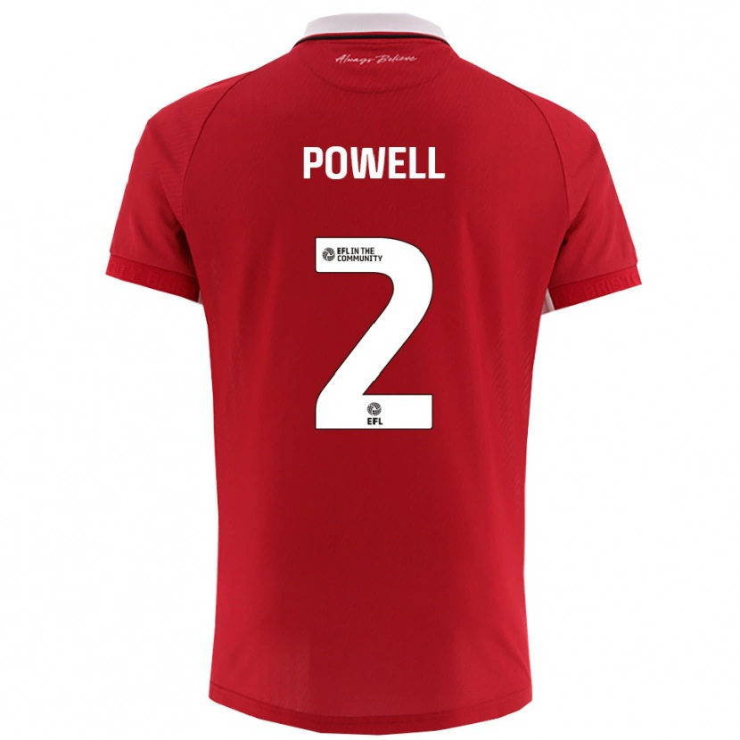 Danxen Kvinder Ella Powell #2 Rød Hvid Hjemmebane Spillertrøjer 2025/26 Trøje T-Shirt