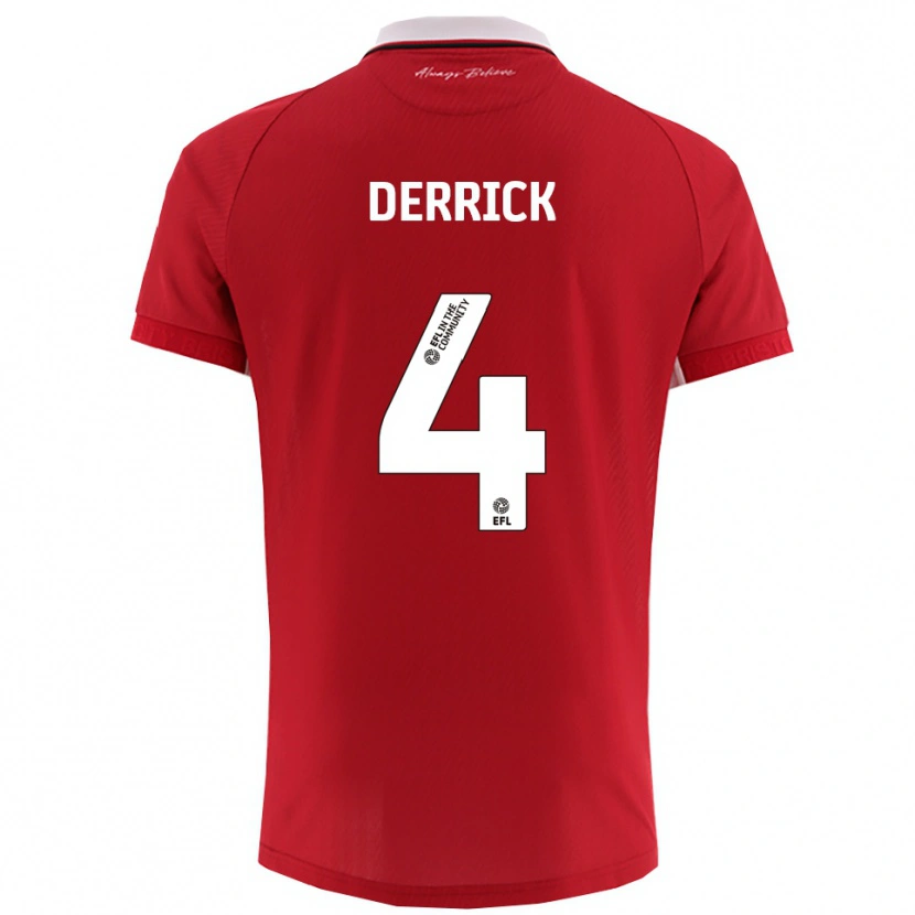 Danxen Kvinder Louie Derrick #4 Rød Hvid Hjemmebane Spillertrøjer 2025/26 Trøje T-Shirt