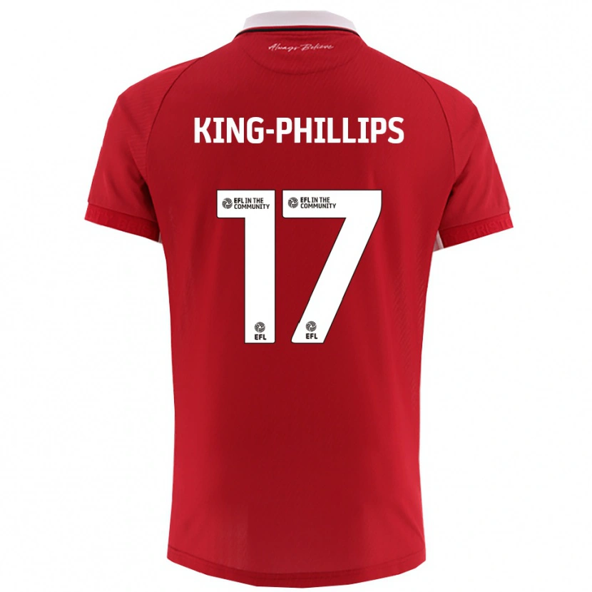 Danxen Kvinder Zac King-Phillips #17 Rød Hvid Hjemmebane Spillertrøjer 2025/26 Trøje T-Shirt