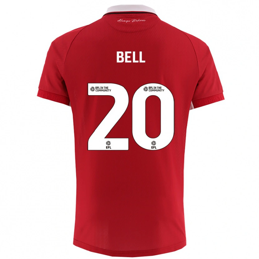 Danxen Kvinder Sam Bell #20 Rød Hvid Hjemmebane Spillertrøjer 2025/26 Trøje T-Shirt