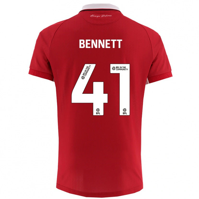 Danxen Kvinder Harley Bennett #41 Rød Hvid Hjemmebane Spillertrøjer 2025/26 Trøje T-Shirt