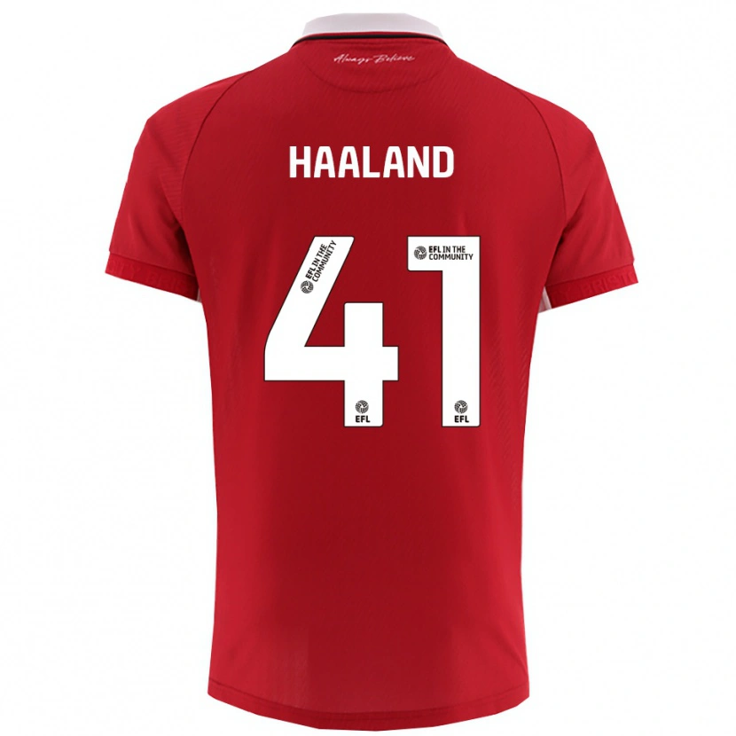 Danxen Kvinder Benedicte Haaland #41 Rød Hvid Hjemmebane Spillertrøjer 2025/26 Trøje T-Shirt