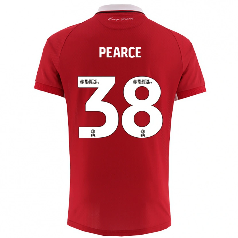 Danxen Kvinder Manon Pearce #38 Rød Hvid Hjemmebane Spillertrøjer 2025/26 Trøje T-Shirt