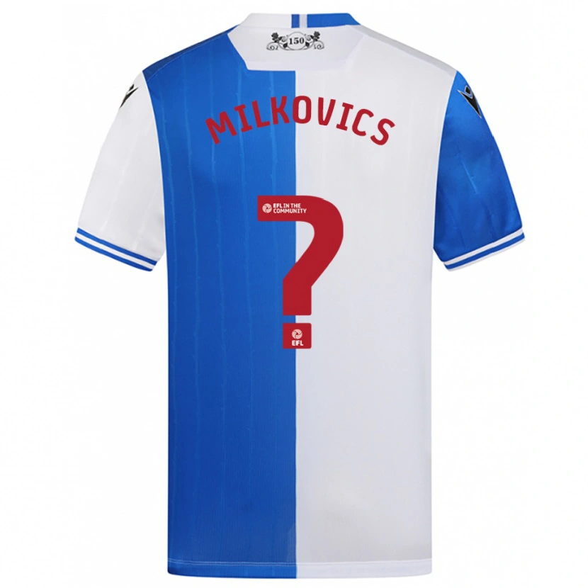 Danxen Kvinder Márton Milkovics #0 Blå Hvid Hjemmebane Spillertrøjer 2025/26 Trøje T-Shirt