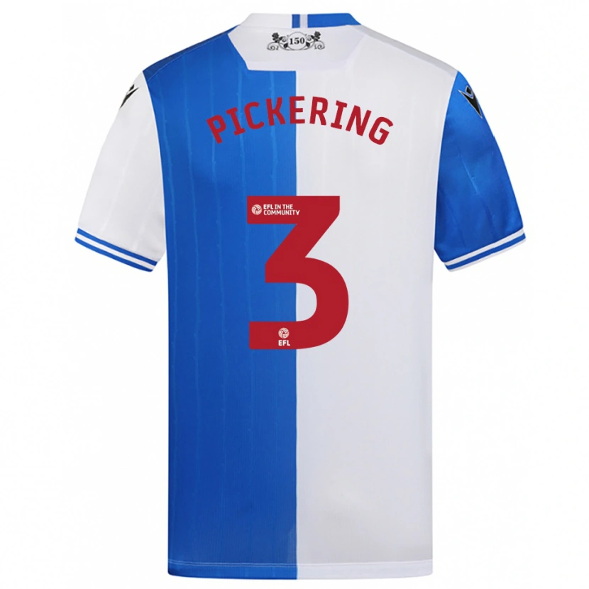 Danxen Kvinder Harry Pickering #3 Blå Hvid Hjemmebane Spillertrøjer 2025/26 Trøje T-Shirt