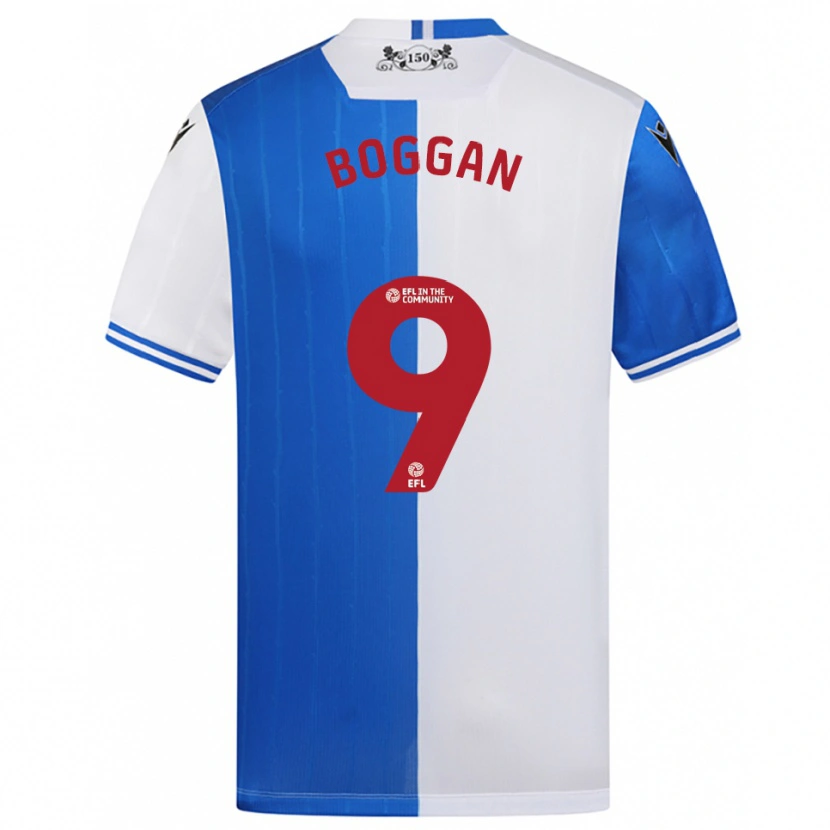 Danxen Kvinder Joe Boggan #9 Blå Hvid Hjemmebane Spillertrøjer 2025/26 Trøje T-Shirt