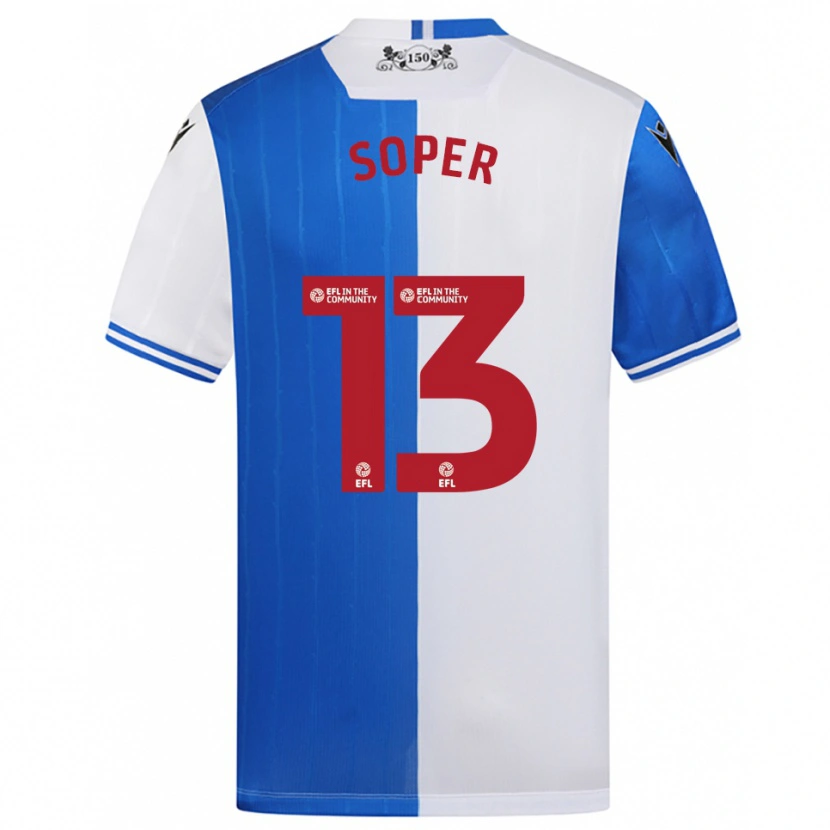Danxen Kvinder Poppy Soper #13 Blå Hvid Hjemmebane Spillertrøjer 2025/26 Trøje T-Shirt