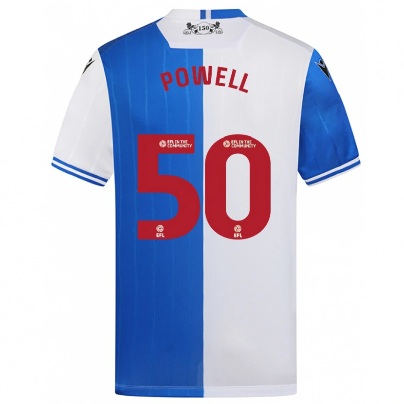 Danxen Kvinder Brandon Powell #50 Blå Hvid Hjemmebane Spillertrøjer 2025/26 Trøje T-Shirt