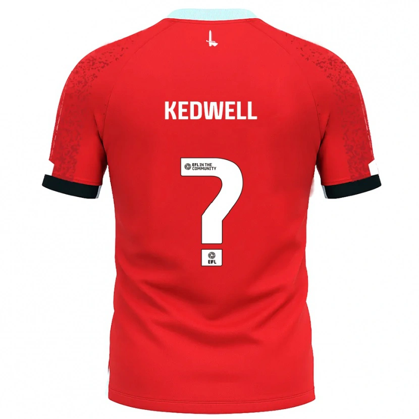 Danxen Kvinder Harvey Kedwell #0 Rød Hvid Hjemmebane Spillertrøjer 2025/26 Trøje T-Shirt
