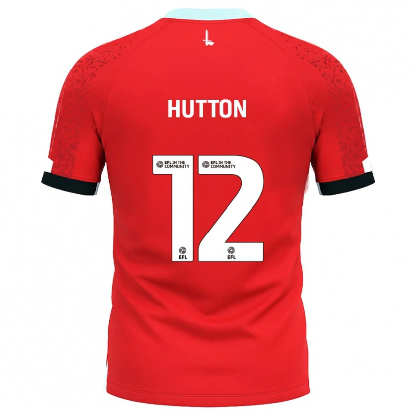 Danxen Kvinder Jodie Hutton #12 Rød Hvid Hjemmebane Spillertrøjer 2025/26 Trøje T-Shirt