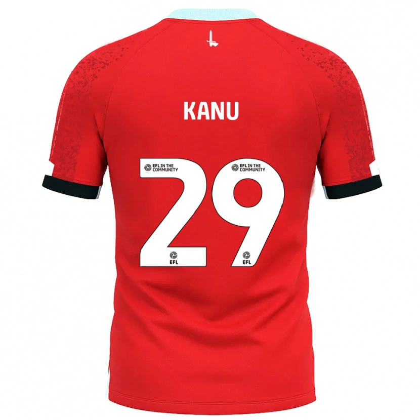 Danxen Kvinder Daniel Kanu #29 Rød Hvid Hjemmebane Spillertrøjer 2025/26 Trøje T-Shirt