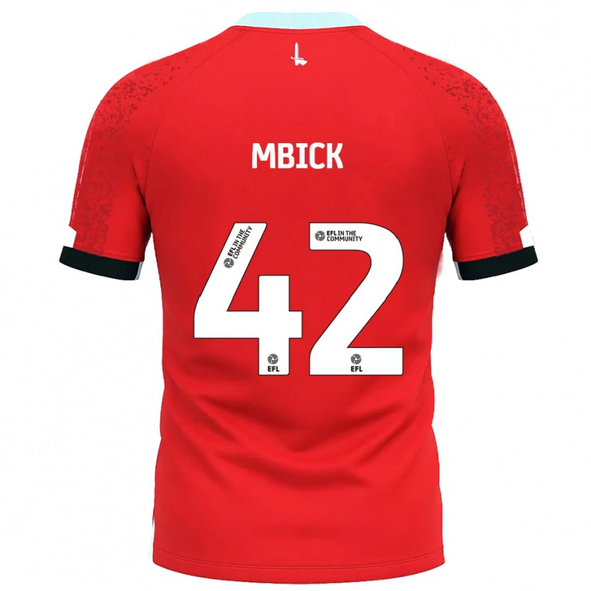 Danxen Kvinder Micah Mbick #42 Rød Hvid Hjemmebane Spillertrøjer 2025/26 Trøje T-Shirt