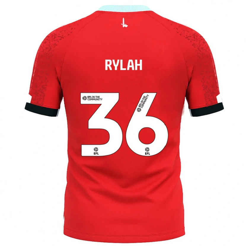 Danxen Kvinder Henry Rylah #36 Rød Hvid Hjemmebane Spillertrøjer 2025/26 Trøje T-Shirt