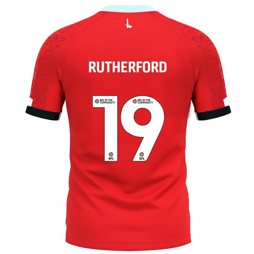 Danxen Kvinder Ella Rutherford #19 Rød Hvid Hjemmebane Spillertrøjer 2025/26 Trøje T-Shirt