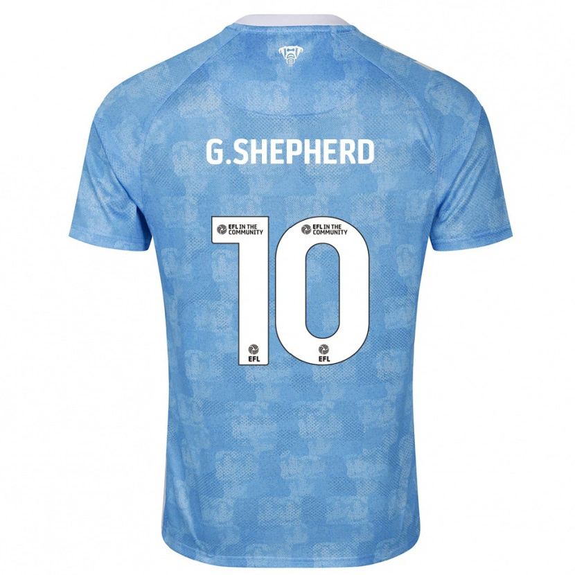 Danxen Kvinder George Shepherd #10 Himmelblå Hvid Hjemmebane Spillertrøjer 2025/26 Trøje T-Shirt