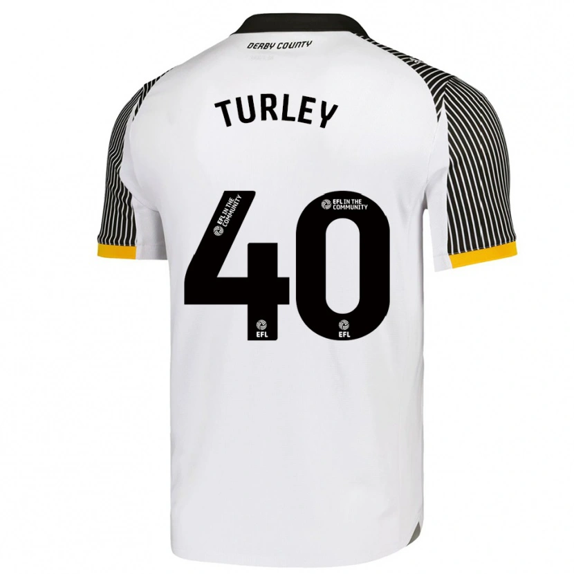 Danxen Kvinder Freddie Turley #40 Hvid Sort Hjemmebane Spillertrøjer 2025/26 Trøje T-Shirt