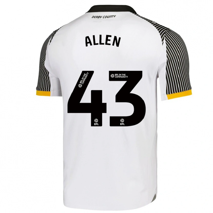 Danxen Kvinder Cruz Allen #43 Hvid Sort Hjemmebane Spillertrøjer 2025/26 Trøje T-Shirt