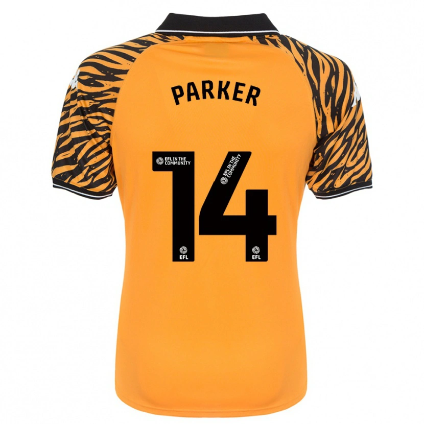 Danxen Kvinder Hugh Parker #14 Orange Sort Hjemmebane Spillertrøjer 2025/26 Trøje T-Shirt