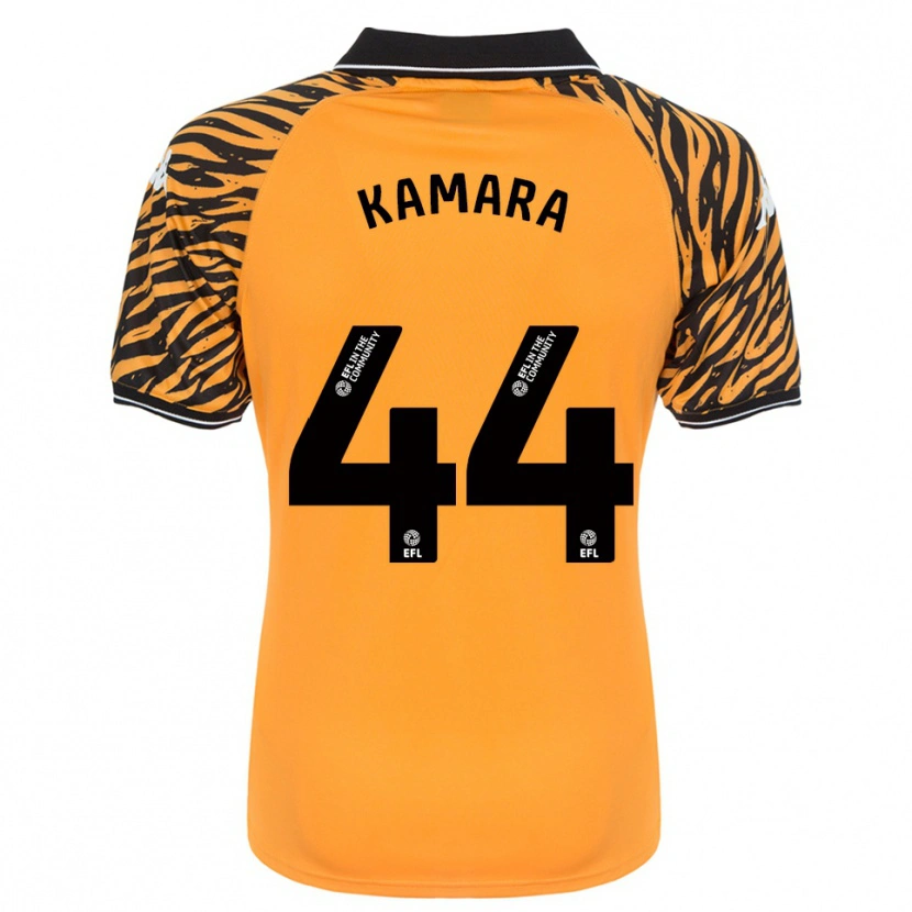 Danxen Kvinder Abu Kamara #44 Orange Sort Hjemmebane Spillertrøjer 2025/26 Trøje T-Shirt