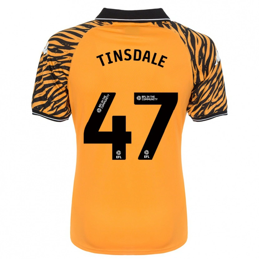 Danxen Kvinder Nathan Tinsdale #47 Orange Sort Hjemmebane Spillertrøjer 2025/26 Trøje T-Shirt
