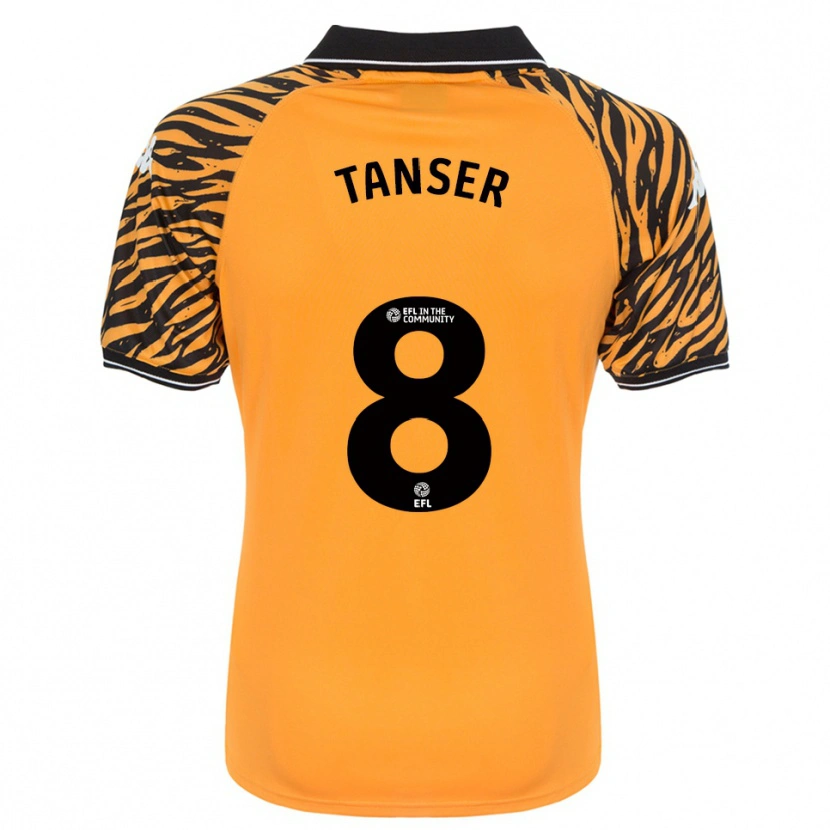 Danxen Kvinder Ellie Tanser #8 Orange Sort Hjemmebane Spillertrøjer 2025/26 Trøje T-Shirt