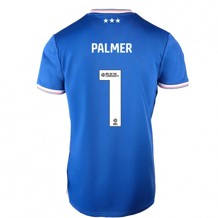 Danxen Kvinder Alex Palmer #1 Blå Hvid Hjemmebane Spillertrøjer 2025/26 Trøje T-Shirt