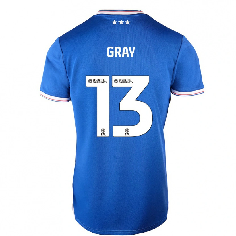 Danxen Kvinder Henry Gray #13 Blå Hvid Hjemmebane Spillertrøjer 2025/26 Trøje T-Shirt