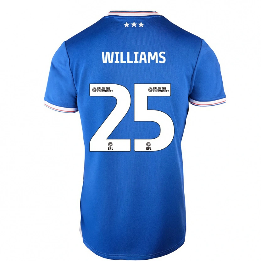 Danxen Kvinder Erin Williams #25 Blå Hvid Hjemmebane Spillertrøjer 2025/26 Trøje T-Shirt