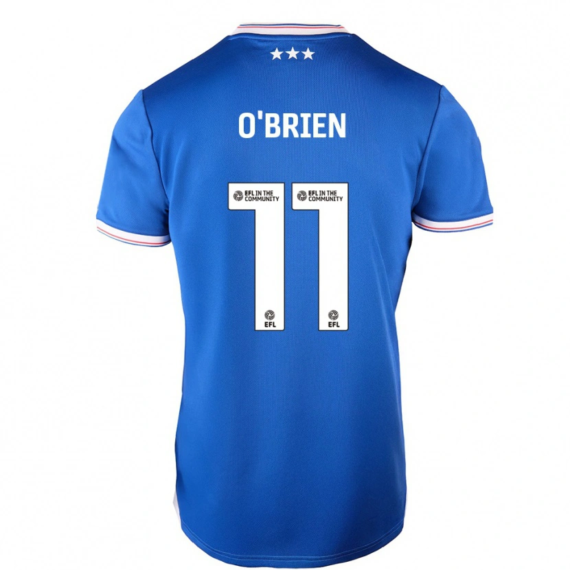 Danxen Kvinder Lucy O'brien #11 Blå Hvid Hjemmebane Spillertrøjer 2025/26 Trøje T-Shirt