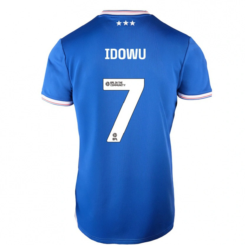 Danxen Kvinder Tudor Mendel-Idowu #7 Blå Hvid Hjemmebane Spillertrøjer 2025/26 Trøje T-Shirt
