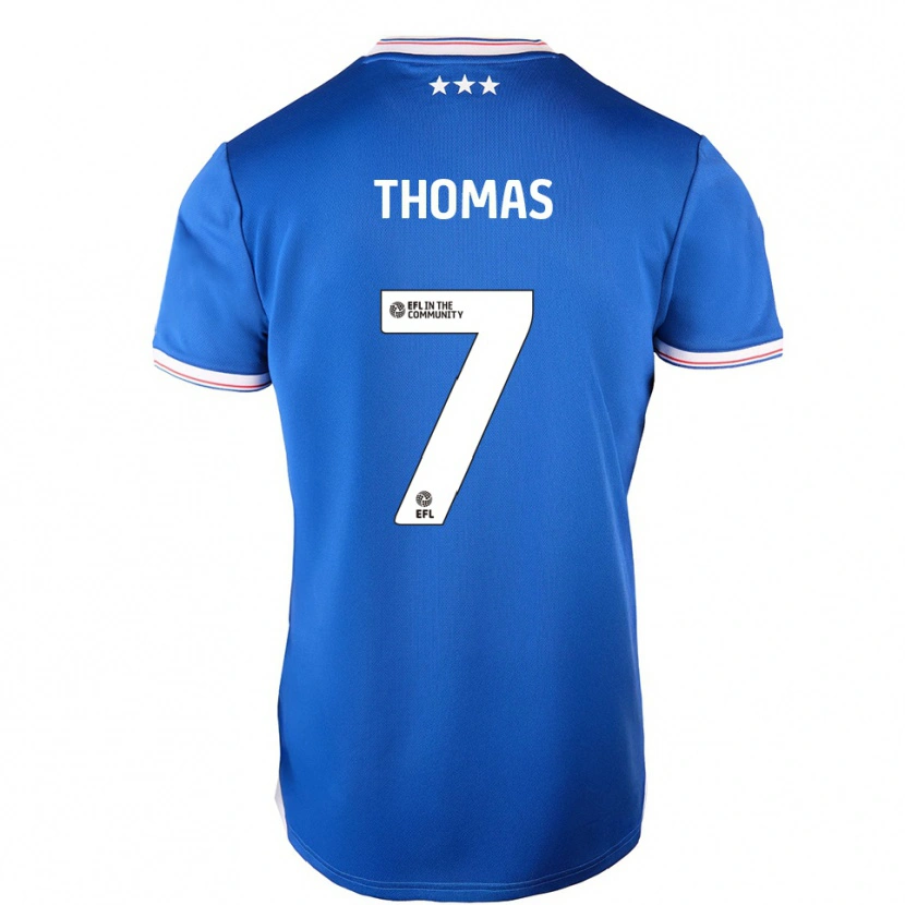 Danxen Kvinder Natasha Thomas #7 Blå Hvid Hjemmebane Spillertrøjer 2025/26 Trøje T-Shirt