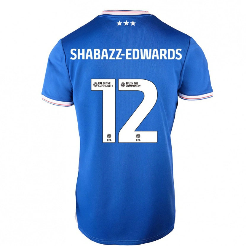 Danxen Kvinder Walker Shabazz-Edwards #12 Blå Hvid Hjemmebane Spillertrøjer 2025/26 Trøje T-Shirt