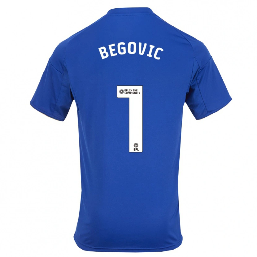 Danxen Kvinder Asmir Begovic #1 Blå Guld Hjemmebane Spillertrøjer 2025/26 Trøje T-Shirt