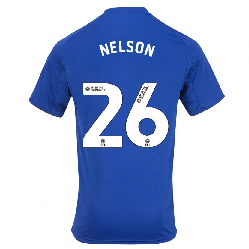 Danxen Kvinder Ben Nelson #26 Blå Guld Hjemmebane Spillertrøjer 2025/26 Trøje T-Shirt