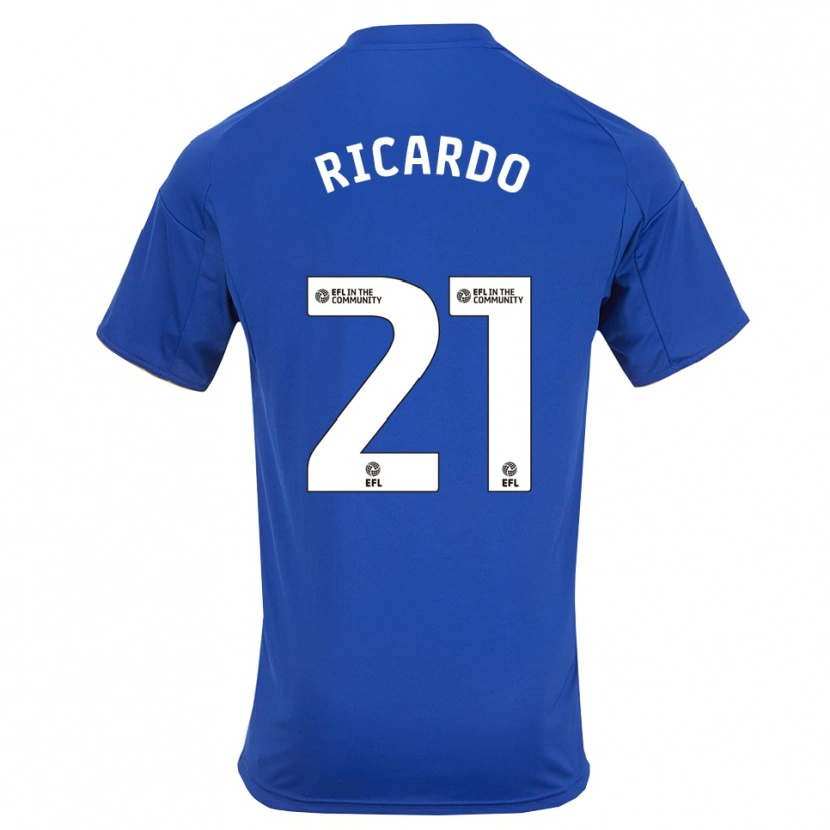 Danxen Kvinder Ricardo Pereira #21 Blå Guld Hjemmebane Spillertrøjer 2025/26 Trøje T-Shirt