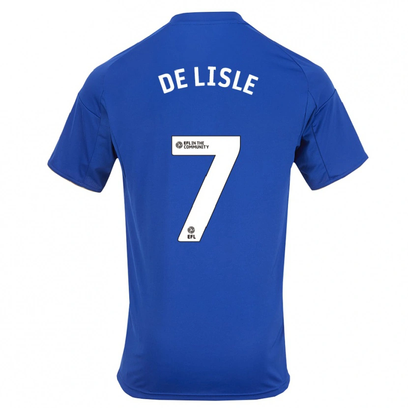 Danxen Kvinder Hugo De Lisle #7 Blå Guld Hjemmebane Spillertrøjer 2025/26 Trøje T-Shirt
