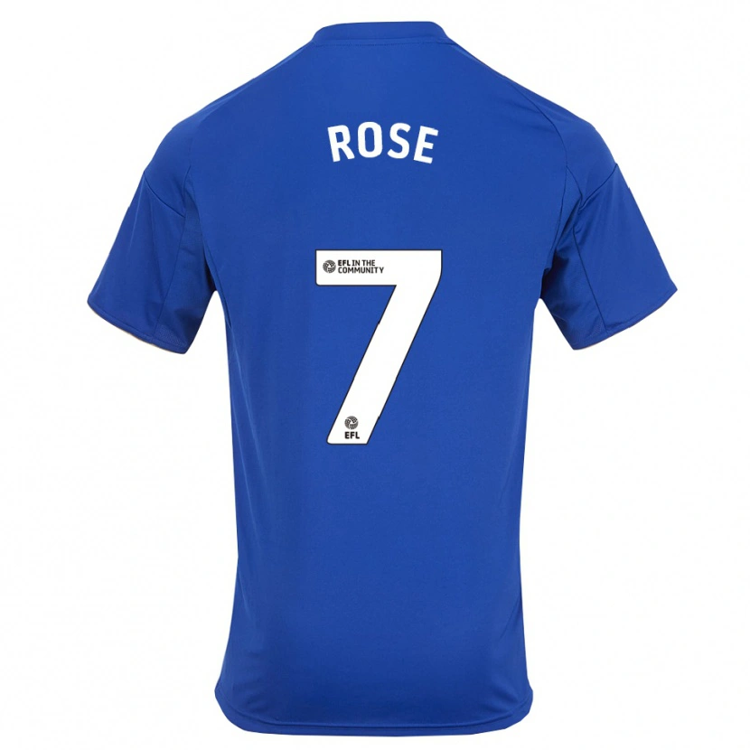 Danxen Kvinder Deanne Rose #7 Blå Guld Hjemmebane Spillertrøjer 2025/26 Trøje T-Shirt