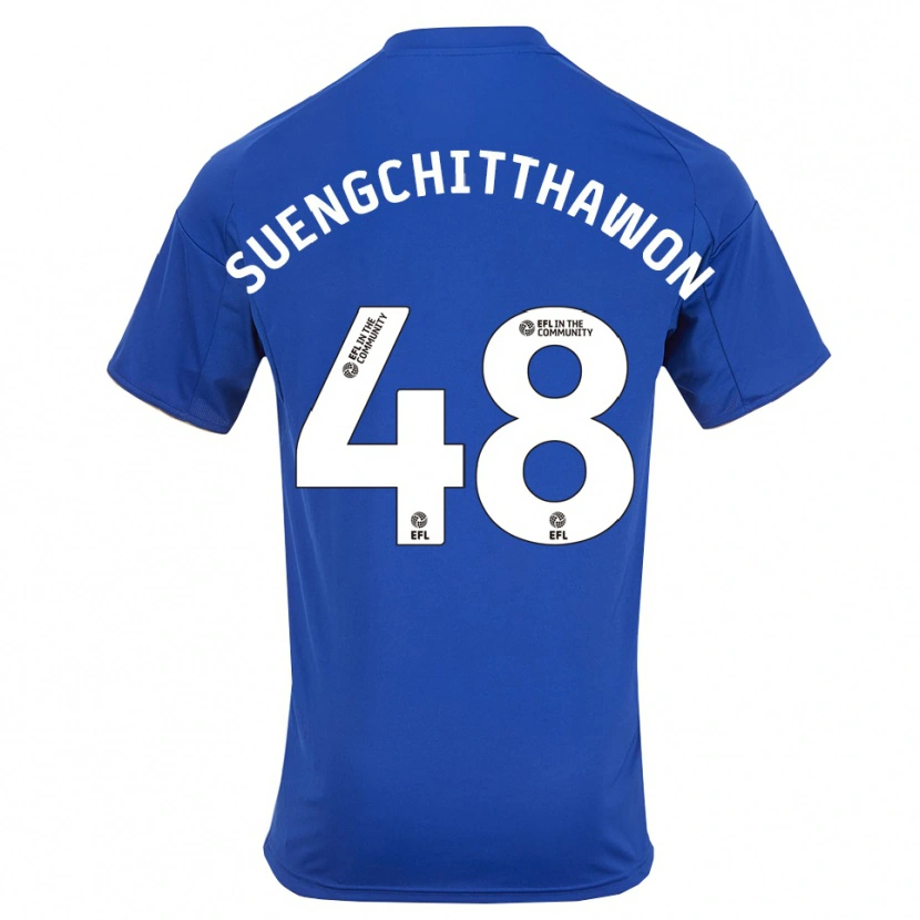 Danxen Kvinder Thanawat Suengchitthawon #48 Blå Guld Hjemmebane Spillertrøjer 2025/26 Trøje T-Shirt