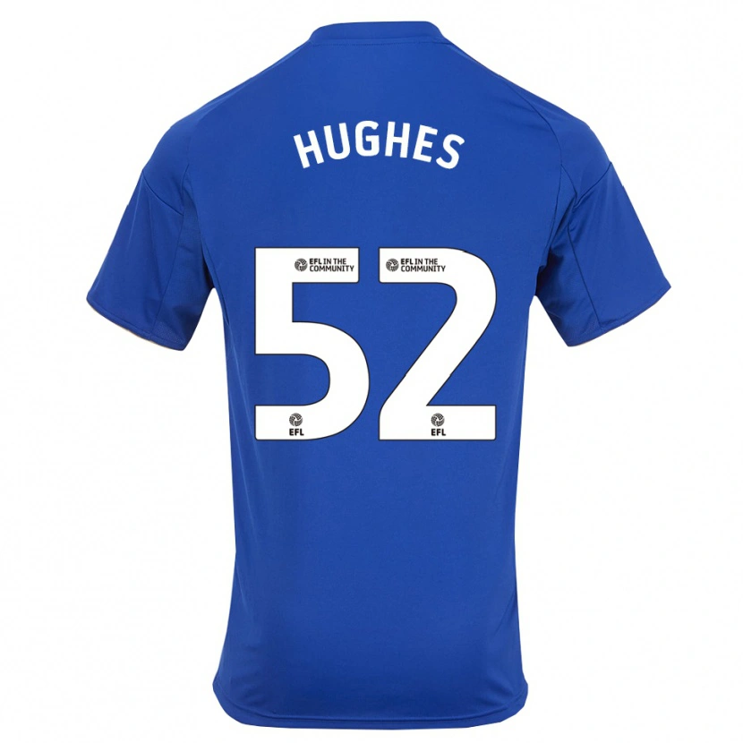 Danxen Kvinder Iestyn Hughes #52 Blå Guld Hjemmebane Spillertrøjer 2025/26 Trøje T-Shirt
