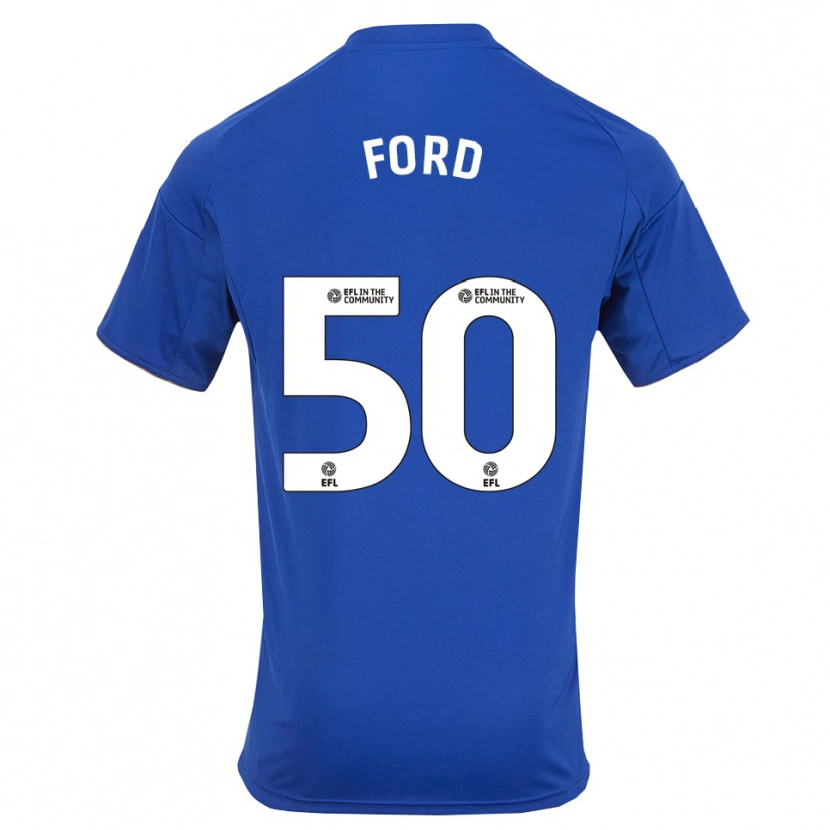 Danxen Kvinder Harvey Godsmark Ford #50 Blå Guld Hjemmebane Spillertrøjer 2025/26 Trøje T-Shirt