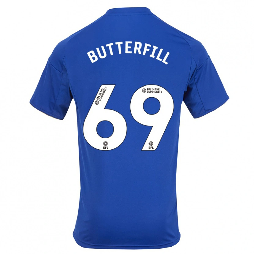 Danxen Kvinder Jack Butterfill #69 Blå Guld Hjemmebane Spillertrøjer 2025/26 Trøje T-Shirt