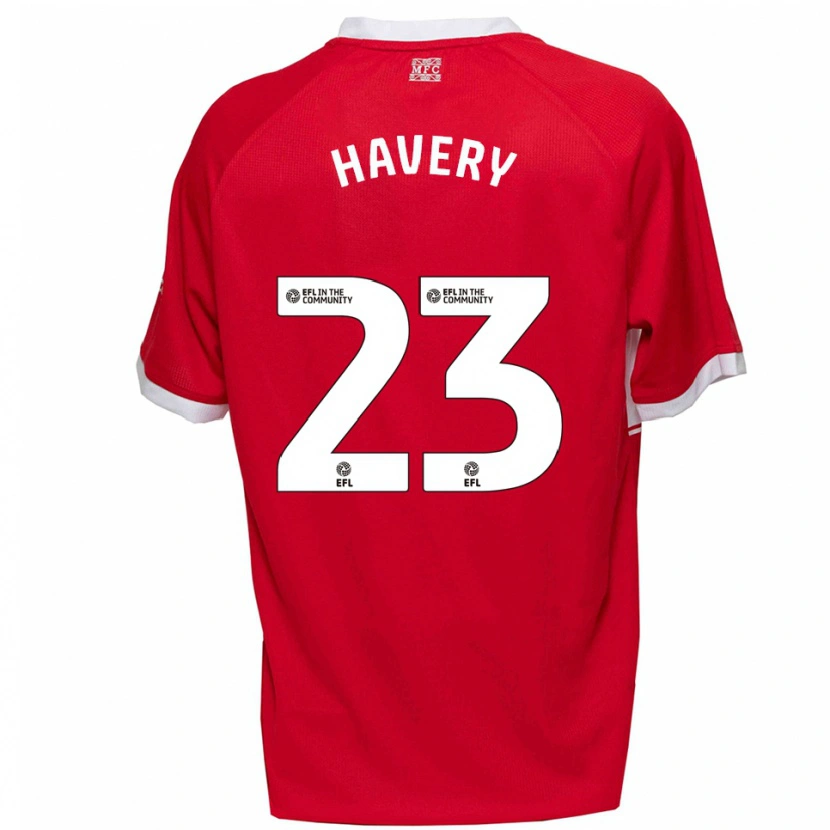 Danxen Kvinder Nicole Havery #23 Rød Hvid Hjemmebane Spillertrøjer 2025/26 Trøje T-Shirt