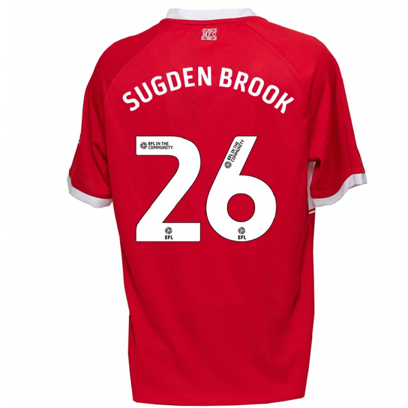 Danxen Kvinder Darcie Sugden-Brook #26 Rød Hvid Hjemmebane Spillertrøjer 2025/26 Trøje T-Shirt