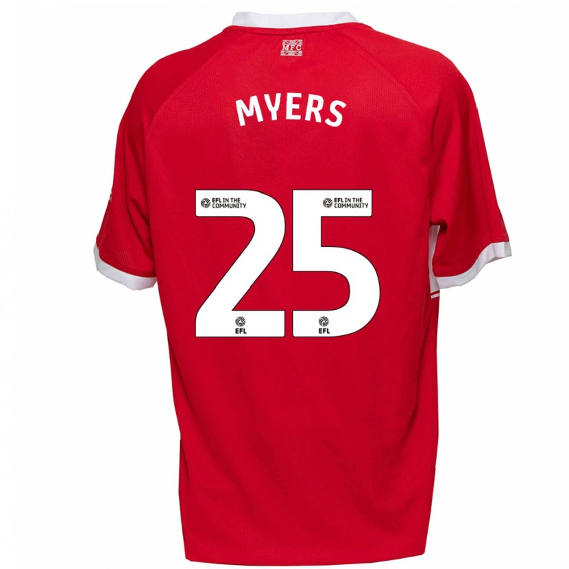 Danxen Kvinder Maddie Myers #25 Rød Hvid Hjemmebane Spillertrøjer 2025/26 Trøje T-Shirt