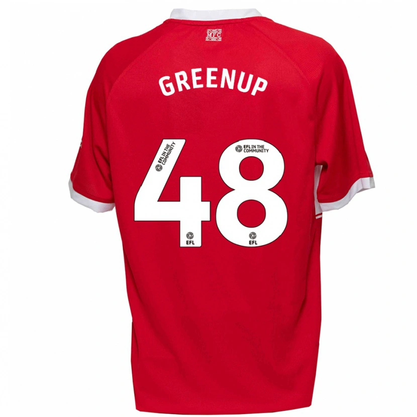 Danxen Kvinder Isaac Greenup #48 Rød Hvid Hjemmebane Spillertrøjer 2025/26 Trøje T-Shirt