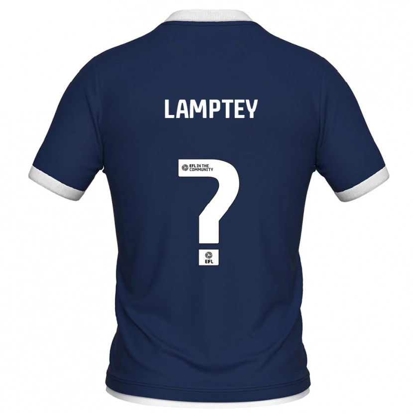 Danxen Kvinder Rafiq Lamptey #0 Marine Hvid Hjemmebane Spillertrøjer 2025/26 Trøje T-Shirt