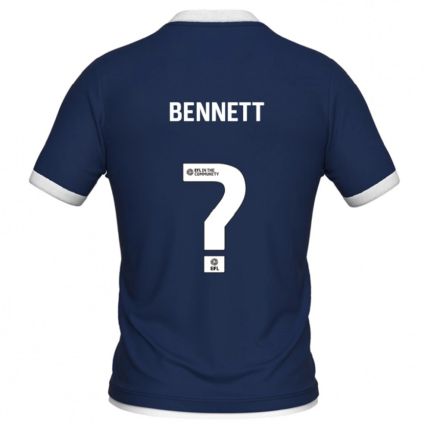 Danxen Kvinder Shay Bennett #0 Marine Hvid Hjemmebane Spillertrøjer 2025/26 Trøje T-Shirt