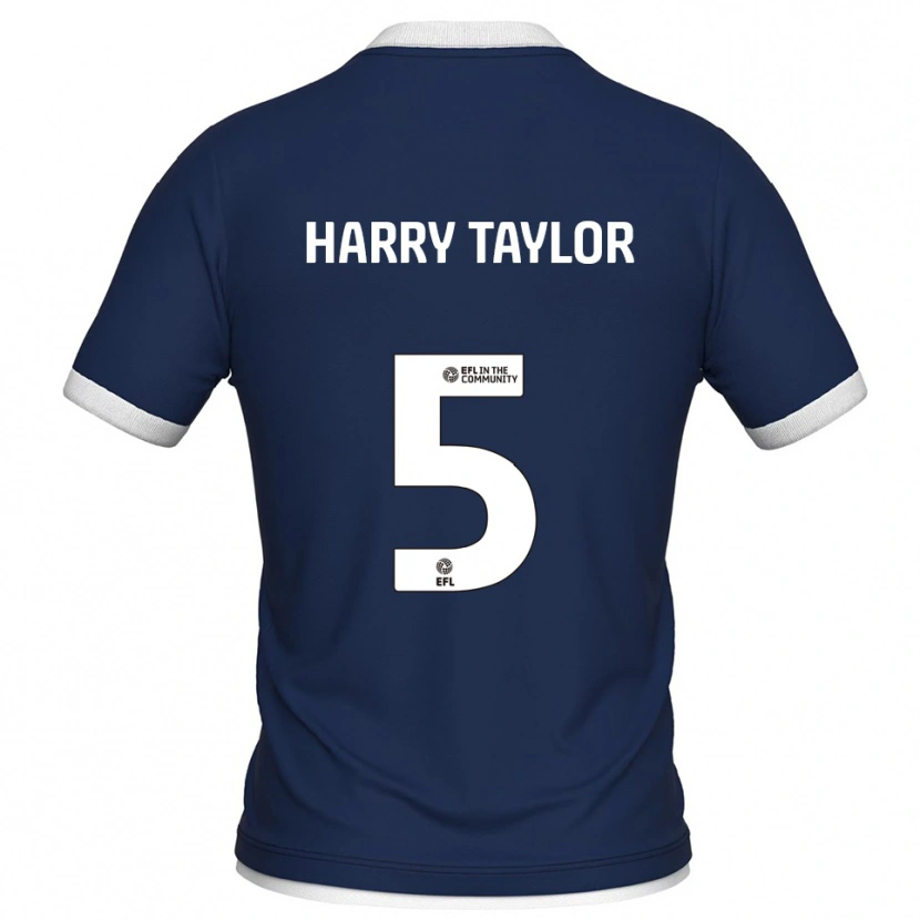 Danxen Kvinder Harry Taylor #5 Marine Hvid Hjemmebane Spillertrøjer 2025/26 Trøje T-Shirt